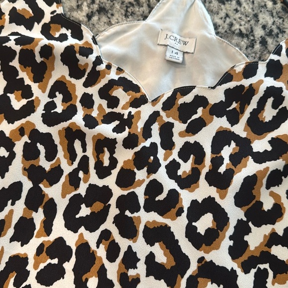 J. Crew Factory Scalloped / Leopard Camisole - Picture 2 of 3